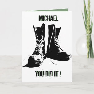 Military Boots   Passing Out Parade Card