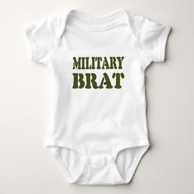 MILITARY BRAT BABY BODYSUIT (Front)