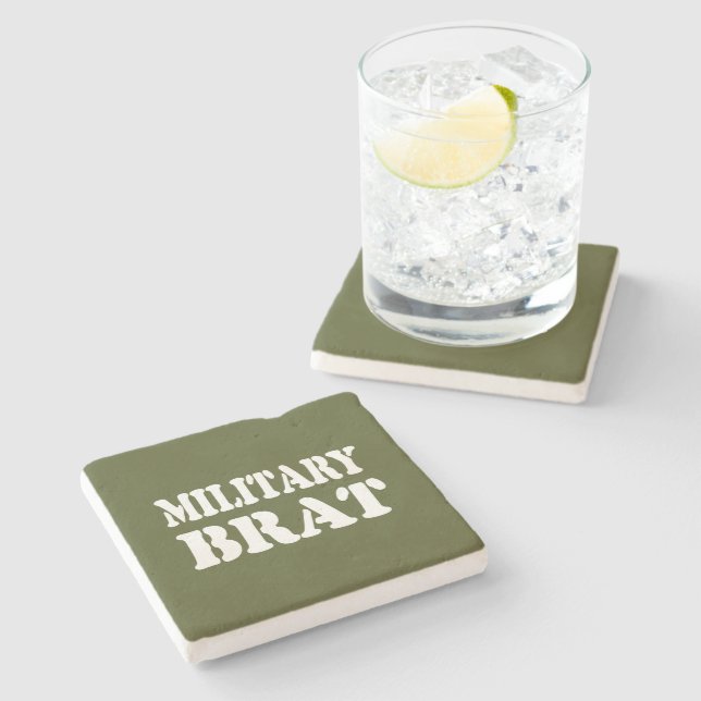 MILITARY BRAT STONE COASTER (Side)
