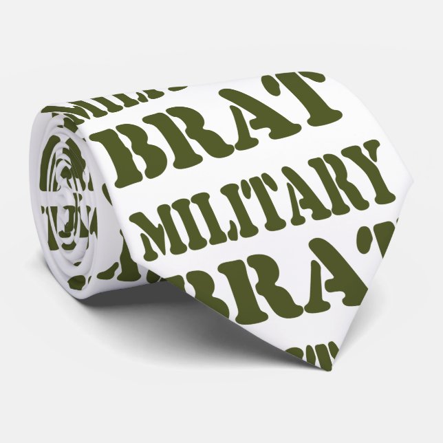 MILITARY BRAT TIE (Rolled)