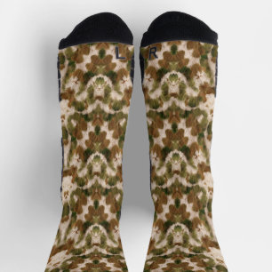 Military Brown Green Beige Socks