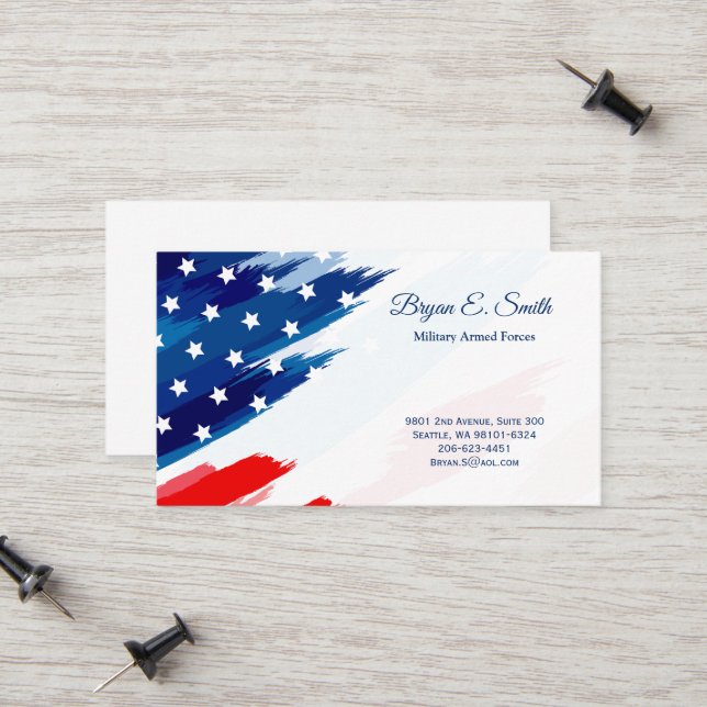 Military Business Card (Front/Back In Situ)