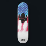 *~* Military CACTUS Red White Blue Flag Skateboard<br><div class="desc">*Energetically Enhanced / imbues WEST WESTERN CACTUS silhouette on American Flag * Patriotic American Flag with a WEST WESTERN CACTUS silhouette . . This design features the USA Flag American Flag also known as Old Glory and Stars and Stripes. This Watercolor American Flag design includes the colours Red White Blue...</div>