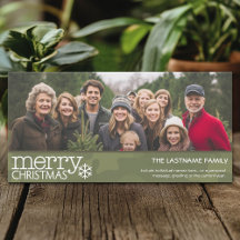 Military - Camo - Christmas Photo Card - 1 photo