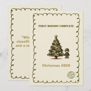 Military Camo First Christmas Card — Top Secret