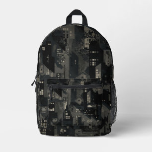 Military Camo Pattern Urban Environments Printed Backpack