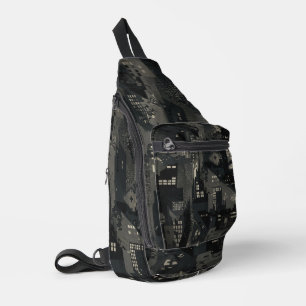 Military Camo Pattern Urban Environments Sling Bag