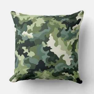 Military Camo Print Accent Pillow