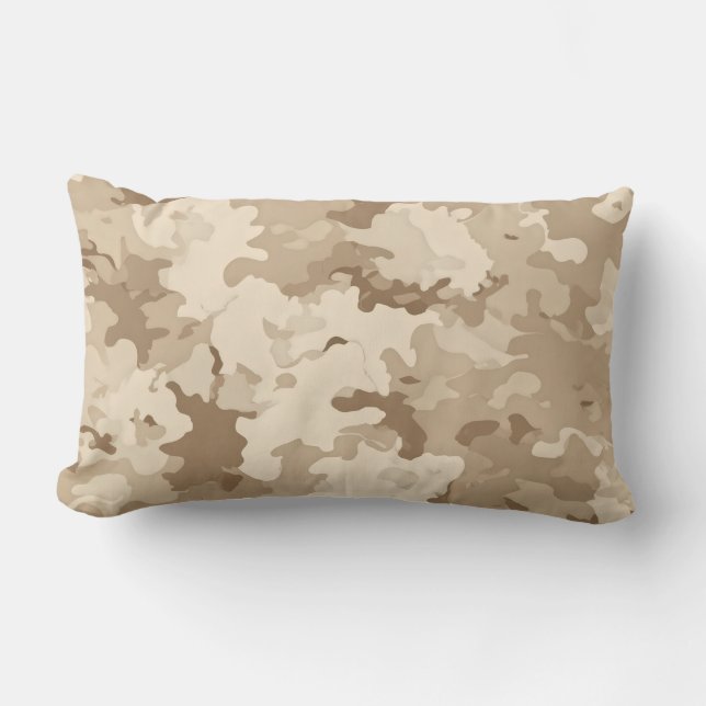 Military Camo Print Accent Pillow (Front)