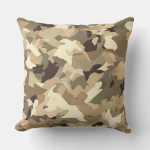 Military Camo Print Accent Pillow