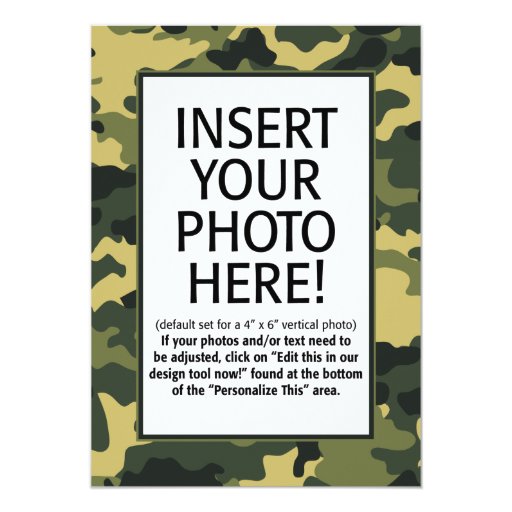 Camouflage Invitations Templates 3