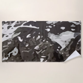 Military Camouflage Design Beach Towel