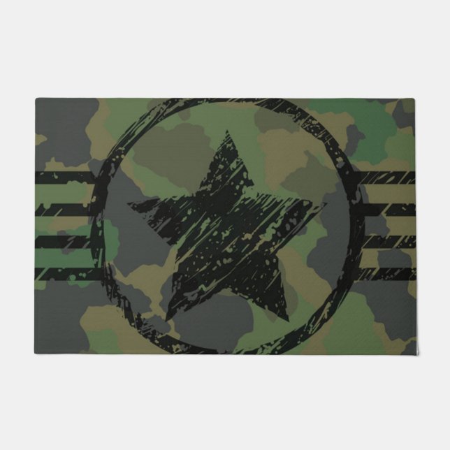 military camouflage design doormat (Front)