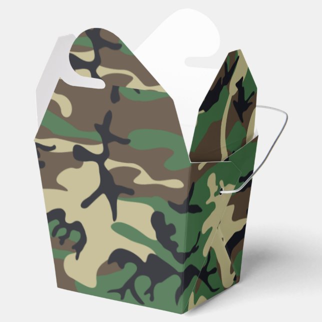 Military Camouflage Favour Box (Opened)