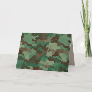 military camouflage greeting card