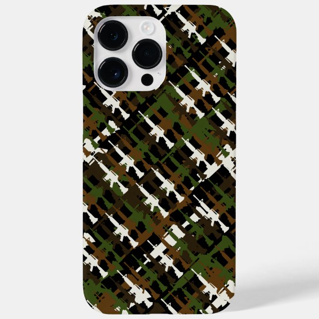Military Camouflage Gun Rifles GI Style Cool Camo Case-Mate iPhone Case (Back)