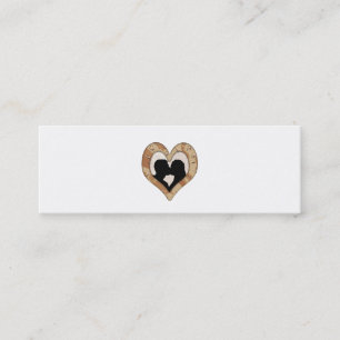 Military Camouflage Heart Couple Silhouette Mini Business Card