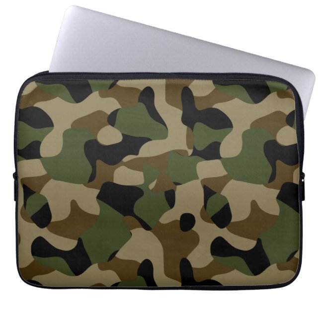 Military Camouflage Laptop Sleeve (Front)