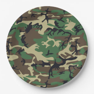 Military Camouflage Paper Plate
