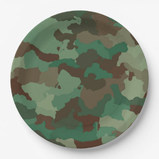 military camouflage paper plates