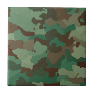 Military Camouflage Pattern (Armed Forces) Ceramic Tile
