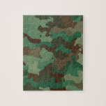 Military Camouflage Pattern (Armed Forces) Jigsaw Puzzle<br><div class="desc">This design features a texture in the style of army camouflage, reassembling the the battledress of a soldier in a modern army. Military camouflage patterns have been popular in fashion and art from as early as the turn of the 20th century. Many major fashion designers have made use of camouflage's...</div>
