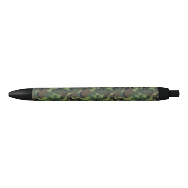Military camouflage pattern black ink pen (Front)