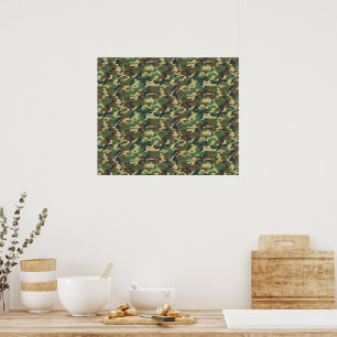 Military Camouflage Pattern - Brown Yellow Green Poster