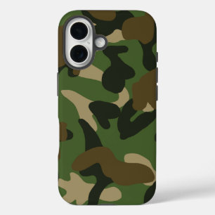 Military Camouflage Pattern iPhone 16 Case