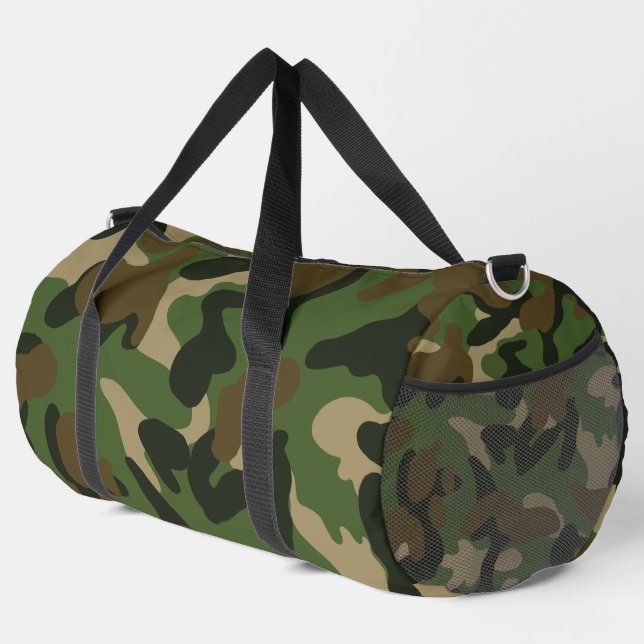 Military Camouflage Pattern Duffle Bag (Right Corner)