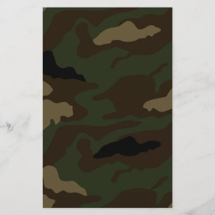 military camouflage pattern stationery