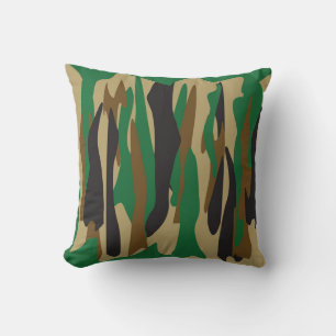 Military Camouflage Pattern Throw Pillow