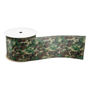 Military Camouflage Satin Ribbon