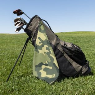 Military camouflage Woodland  Golf Towel