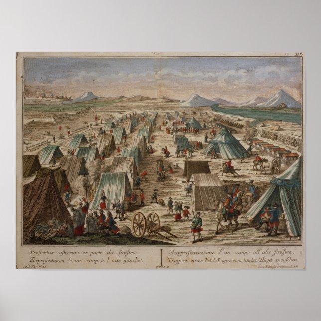 Military camp, c.1780 poster (Front)