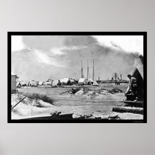 Military Camp on Morris Island, SC 1863 Poster