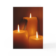 Military - Candles and Dog Tags Card