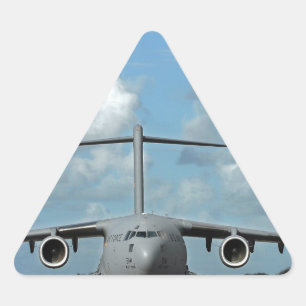 Military cargo plane landing triangle sticker