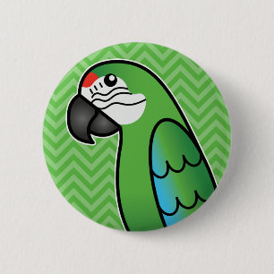 Military Cartoon Macaw Parrot Bird 6 Cm Round Badge