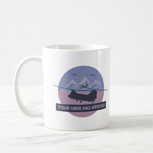 Military CH-47 Chinook Helicopter Evac Coffee Mug (Left)