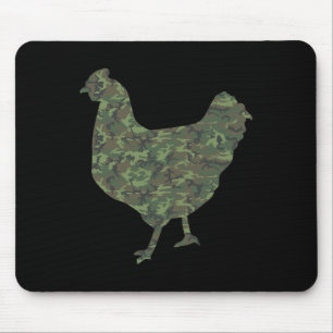 Military Chicken Camo Print Us Hen Fowl Veteran Me Mouse Pad