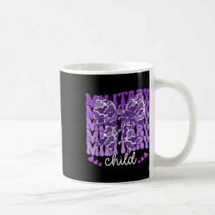 Military Child Coquette Bow Purple Up Camo Kids Bo Coffee Mug