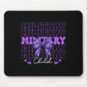Military Child Coquette Bow Purple Up Camo Kids Bo Mouse Pad