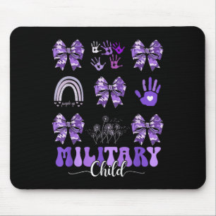 Military Child Coquette Bow Purple Up Camo Kids Bo Mouse Pad