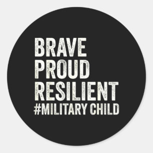 Military Child Kid Purple Up for Military Kids Classic Round Sticker