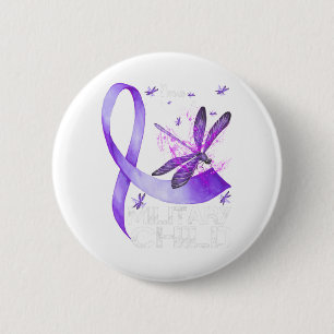 Military Child Month Boys T-shirt Purple Up 6 Cm Round Badge