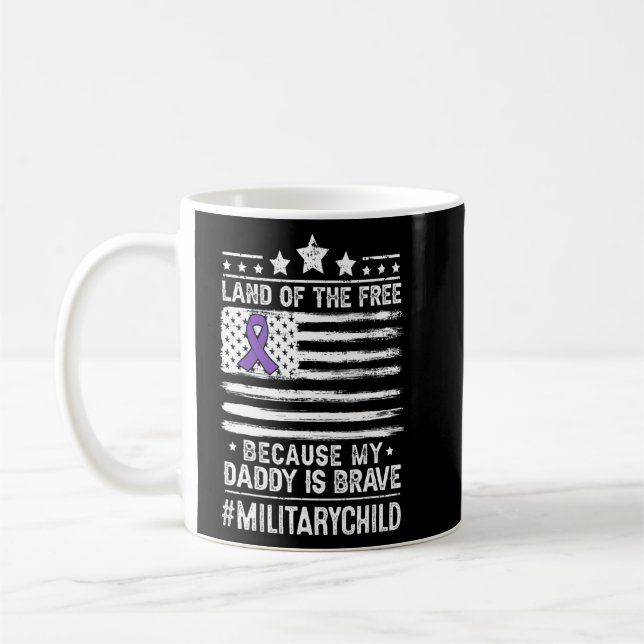 Military Child Month For Kids Daddy Proud Military Coffee Mug (Left)