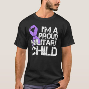 Military Child Month Purple Up Brat Kids T-Shirt