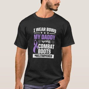 Military Child Month Purple Up Daddy Boots T-Shirt