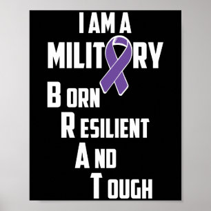 Military Child Month Purple Up Pride Brave Brat Poster
